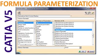 Formula in CATIA V5 – beginner tutorial [upl. by Hsemin868]