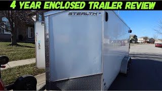 4 Year Review Of My Stealth Enclosed Mowing Trailer [upl. by Nashom]