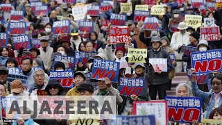 Okinawa Locals Protest US Military Bases [upl. by Tamma]