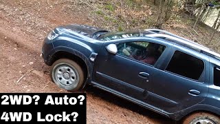 Dacia Duster 2WD vs 4WD Offroad Mud Test [upl. by Aisanahta549]