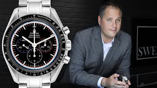 How to Wind a Manual Wind Chronograph  Omega Speedmaster  SwissWatchExpo Watch How To [upl. by Zach]