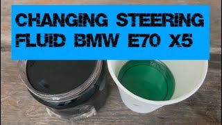 Changing power steering fluid BMW X5 e70 CHF11s [upl. by Stalk]