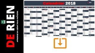 Calendrier Automatisé  Tutoriel Excel  De Rien [upl. by Ut]