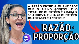 RAZÃO E PROPORÇÃO \Prof Gis 01 [upl. by Hutton]