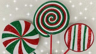 DIY🎄Paletas de caramelo decoracion para Navidad con foami [upl. by Leinadnhoj329]