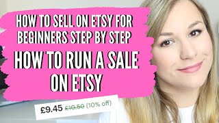 HOW TO PUT ETSY ITEMS ON SALE  RUN A SALE ON ETSY  how to sell on etsy for beginners step by step [upl. by Oballa]