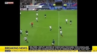 Paris Attack  Explosion Audible From Stade De France [upl. by Adiarf]