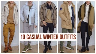 10 Casual Winter Outfit Ideas for Men  Style Inspiration [upl. by Steffen]