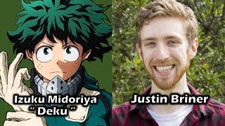 Characters and Voice Actors  My Hero Academia Season 1 English Dub [upl. by Nidnarb]