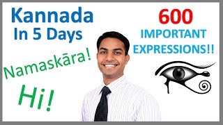 Learn Kannada in 5 days Conversation for Beginners [upl. by Vijnas]