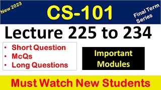 CS101 lecture 225 to 234cs101 Short lecture 2023cs101 Short lecturescs101shortlecuresforfinalterm [upl. by Larena]