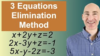 Solving Systems of 3 Equations Elimination [upl. by Gomar568]