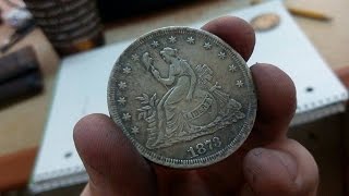 Rare 1873 US Silver Trade Dollar with GLOBE found in Afghanistan [upl. by Patsy]