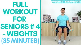 35Minute Intermediate Weight Workout for Seniors [upl. by Aihtniroc]