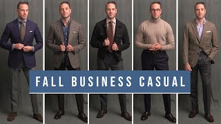 5 Stylish Business Casual Outfits For Fall  Mens Smart Casual Outfit Ideas [upl. by Yesllek368]