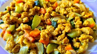 😱 Receta ÚNICA Soja TEXTURIZADA al curry con verduras en 1 minuto 🍅 [upl. by Ahsiner]