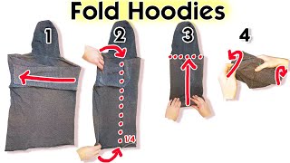 3 Clever Ways to Fold Hoodies and Save Space [upl. by Lekcar]