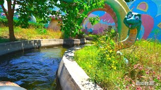 4K Creepy Log Ride in China SemiAbandoned Amusement Park  Beijing Shijingshan Amusement Park [upl. by Aliban]