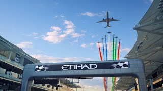 Spectacular Flyover at the 2020 Formula 1 Abu Dhabi GP with 787 Dreamliner  Etihad [upl. by Aneehsyt]