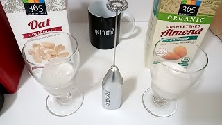 Oat Milk vs Almond Milk part 2 Frothing Test [upl. by Nna]