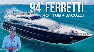 94 Ferretti Yacht Walkthrough DREAM CHASER [upl. by Ledah]