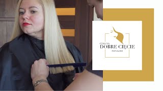 🔥 WŁOSY POD LINIJKĘ W 5 MINUT  How to CUT HAIR STRAIGHT EASY [upl. by Kubis]