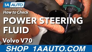 How to Check Power Steering Fluid 0007 Volvo V70 [upl. by Chantalle]