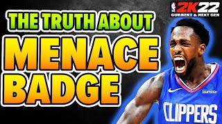 The truth about MENACE BADGE that you need to know in NBA 2K22 Next gen Badge Breakdown [upl. by Nosdivad57]