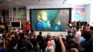 The Legend of Zelda Breath of the Wild Sequel Reveal Live Reactions at Nintendo NY [upl. by Yonatan]