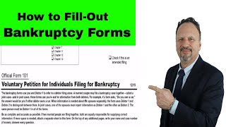 HOW TO COMPLETE BANKRUPTCY FORM 101 [upl. by Dorehs814]